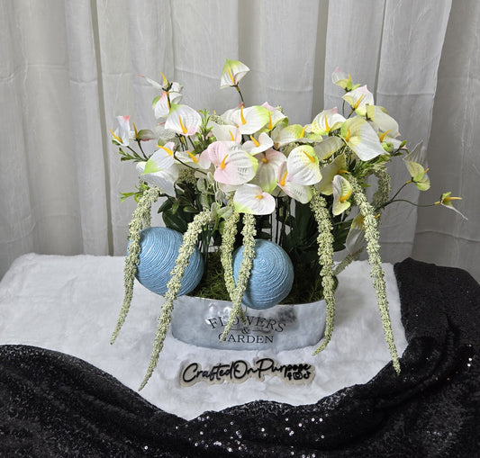 EASTER  FAUX FLOWER DECOR