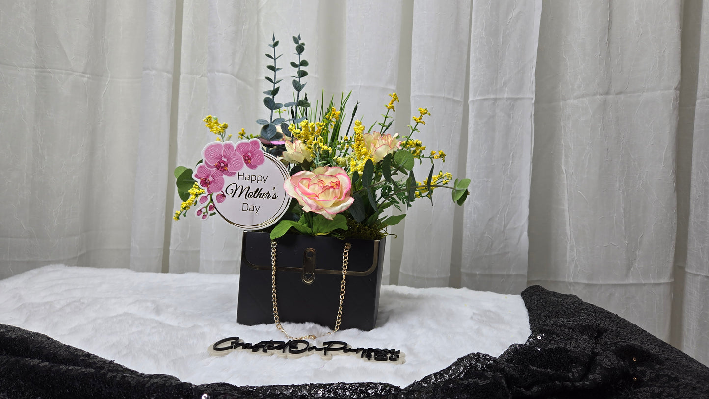 Artificial flowers arrangement