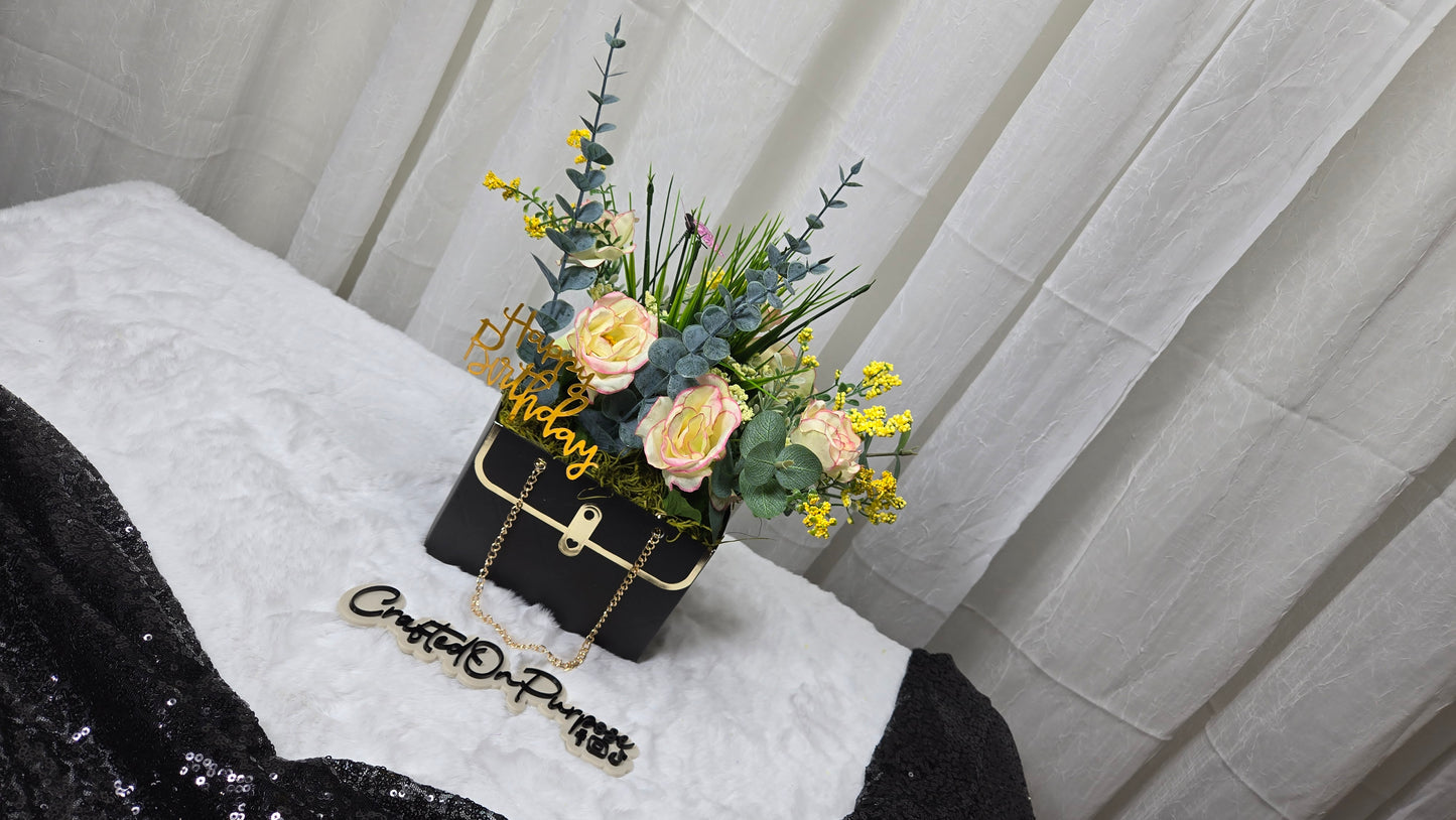 Artificial flowers arrangement