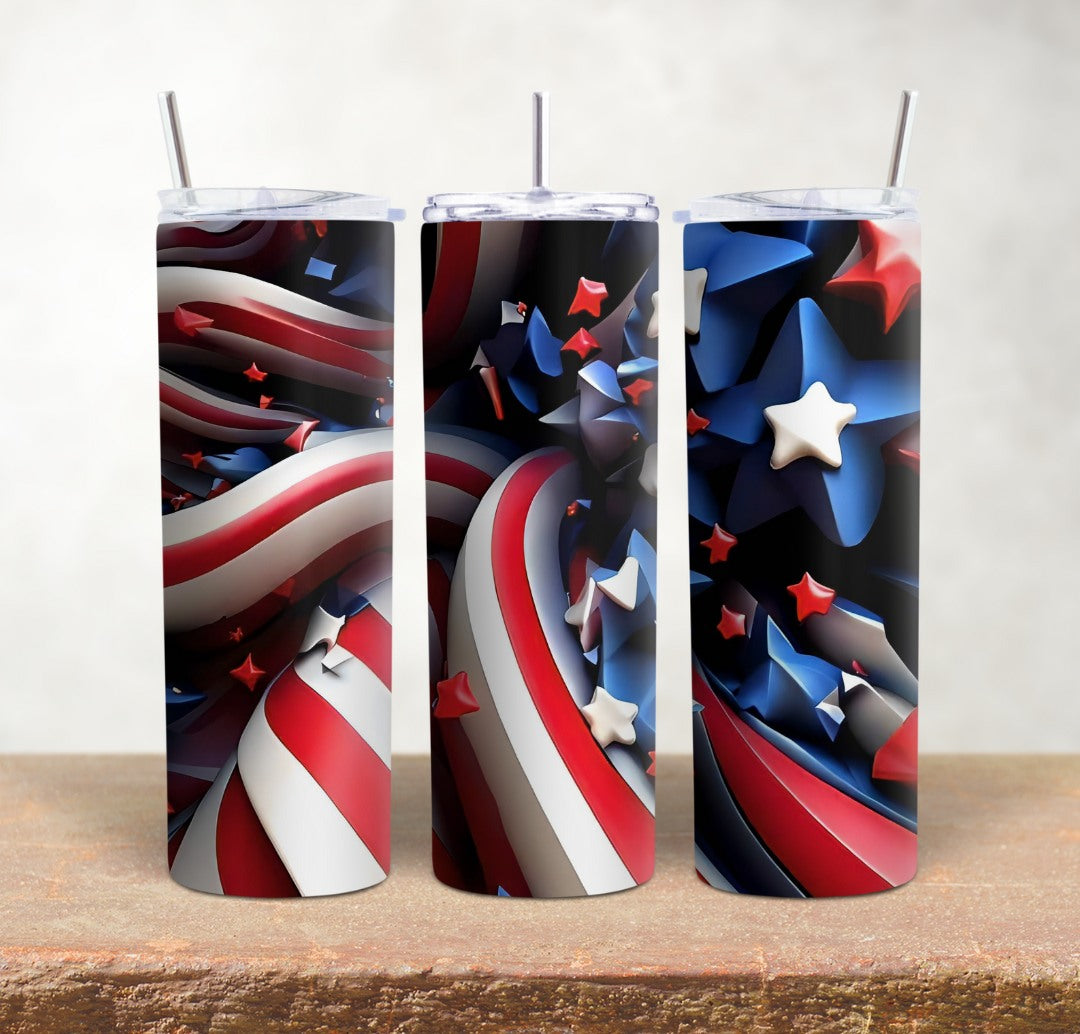 20 oz tumbler-patriotic