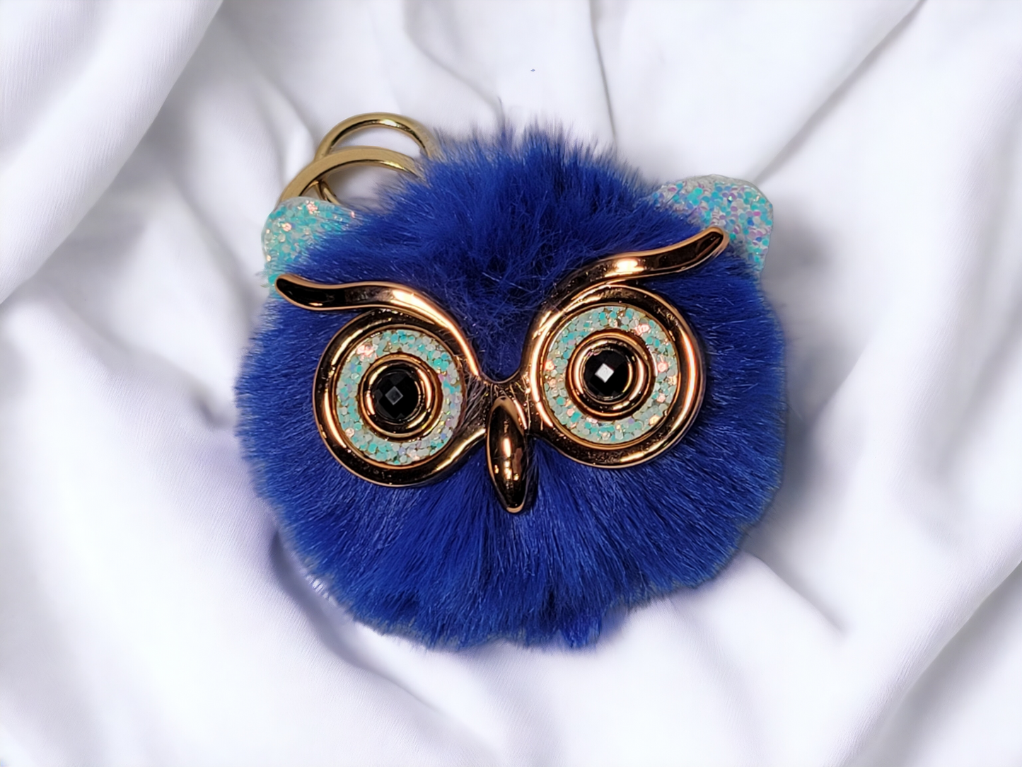 PUFFBALL OWL KEYCHAIN