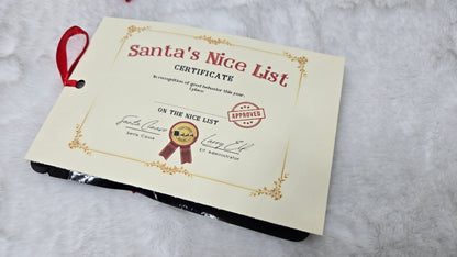 Santa ' nice list club " medal and certificate